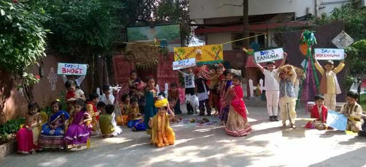 Patang festival at Sister Nivedita School