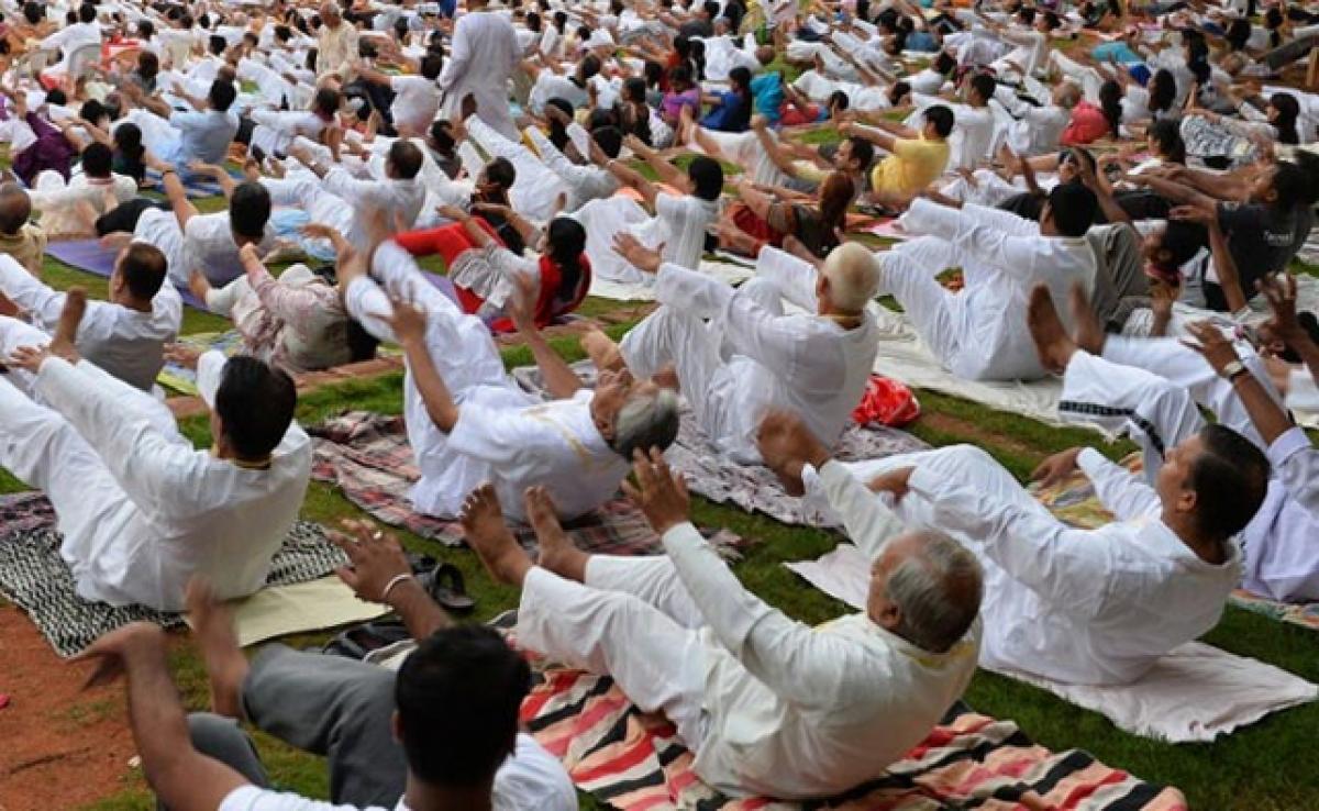 Enthusiasm marks Yoga Day in Telangana, Andhra