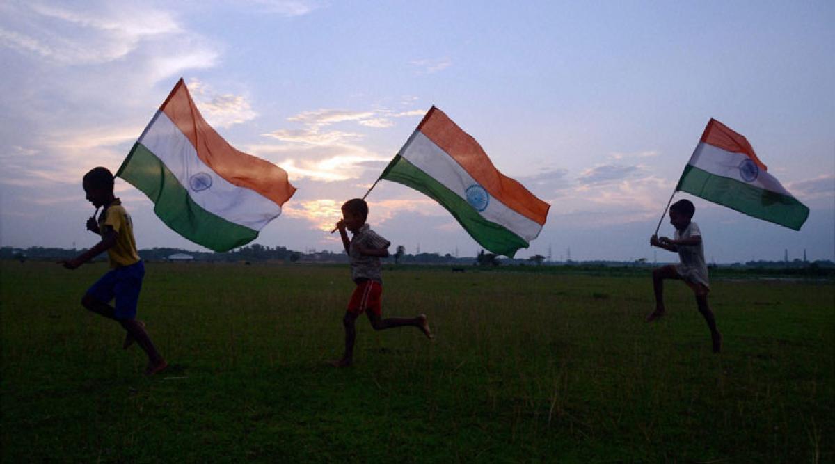 Candid I-Day celebrations