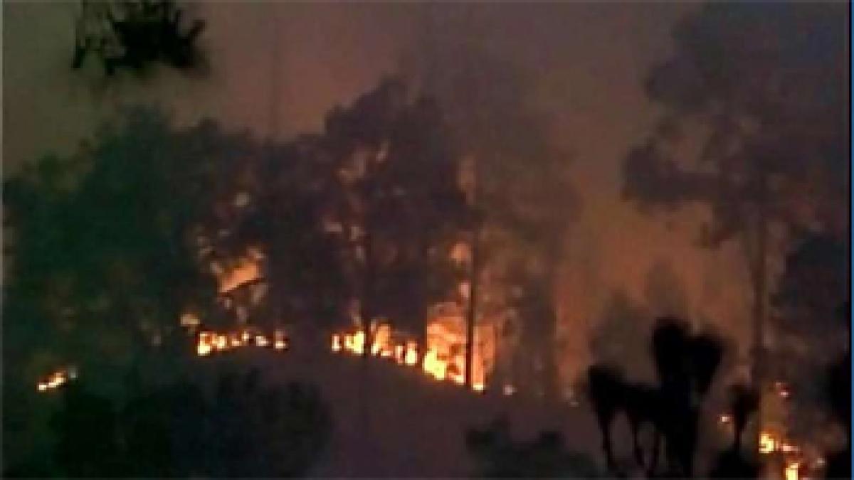 Massive forest fire breaks out in Manjakote near Jammu-Poonch highway