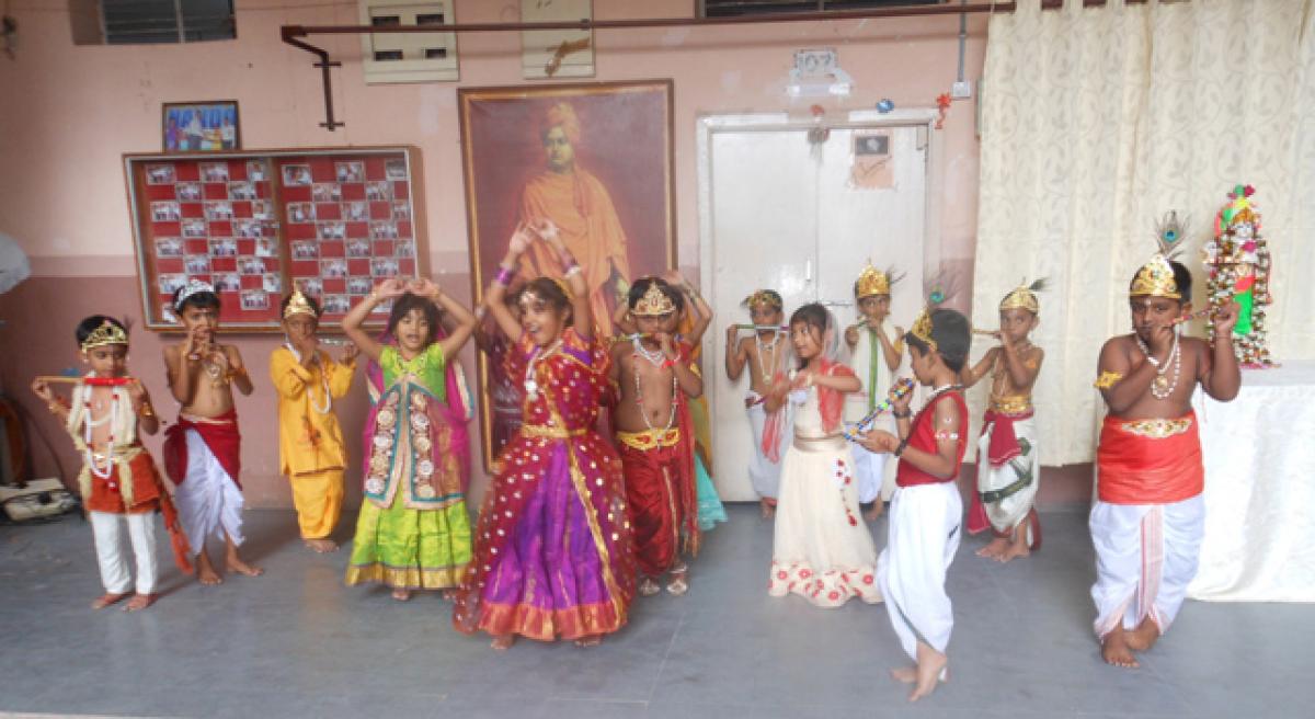 Colourful Janmastami at Vivekananda Residential School
