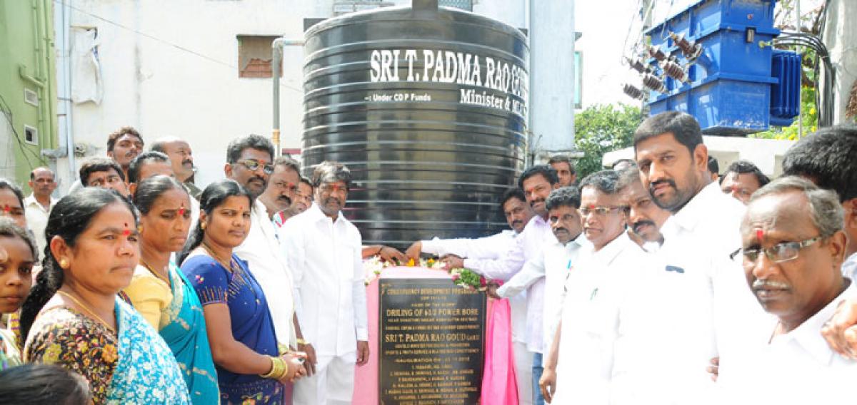 Padma Rao initiates a slew of  development activities in Addagutta