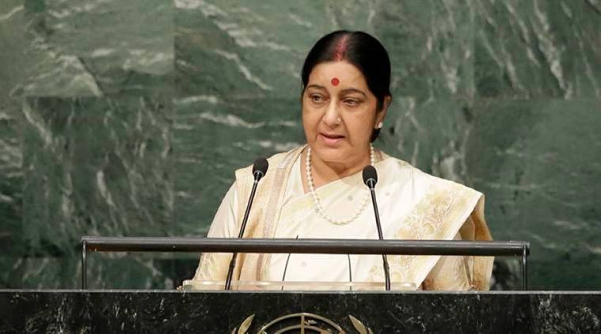 Sushma Swaraj likely to respond to Nawaz Sharifs tirade on Kashmir at UNGC