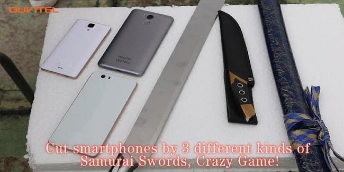 OUKITEL U15 Pro adopts aircraft aluminum metal body, meets cut tests by sword