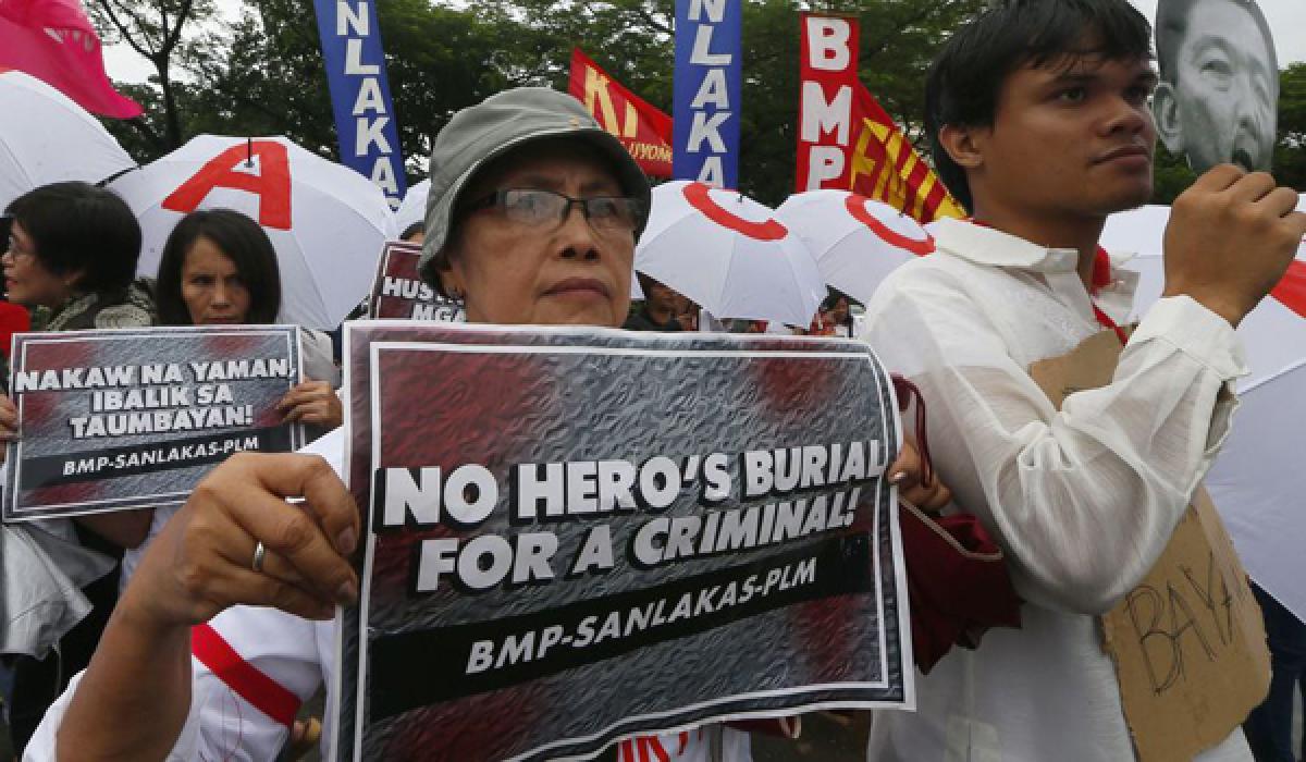 Philippines dictator Marcos to be buried at the heroes cemetery in Manila