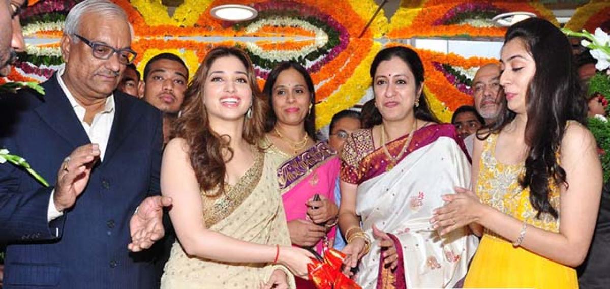 Tamannaah launches mall in Hyderabad