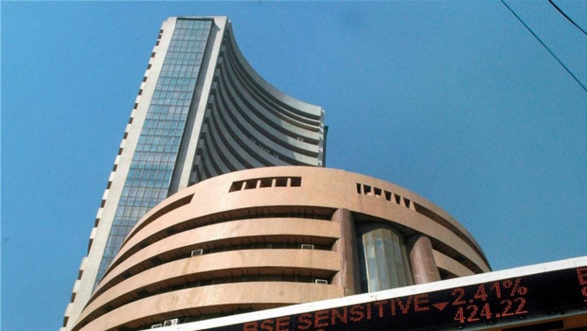 Sensex provisionally ends with gains of 136 points