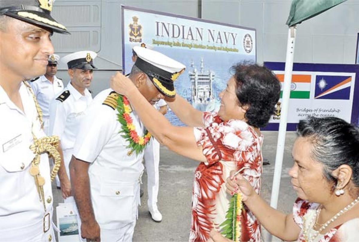 Indian naval ship in Marshal Islands