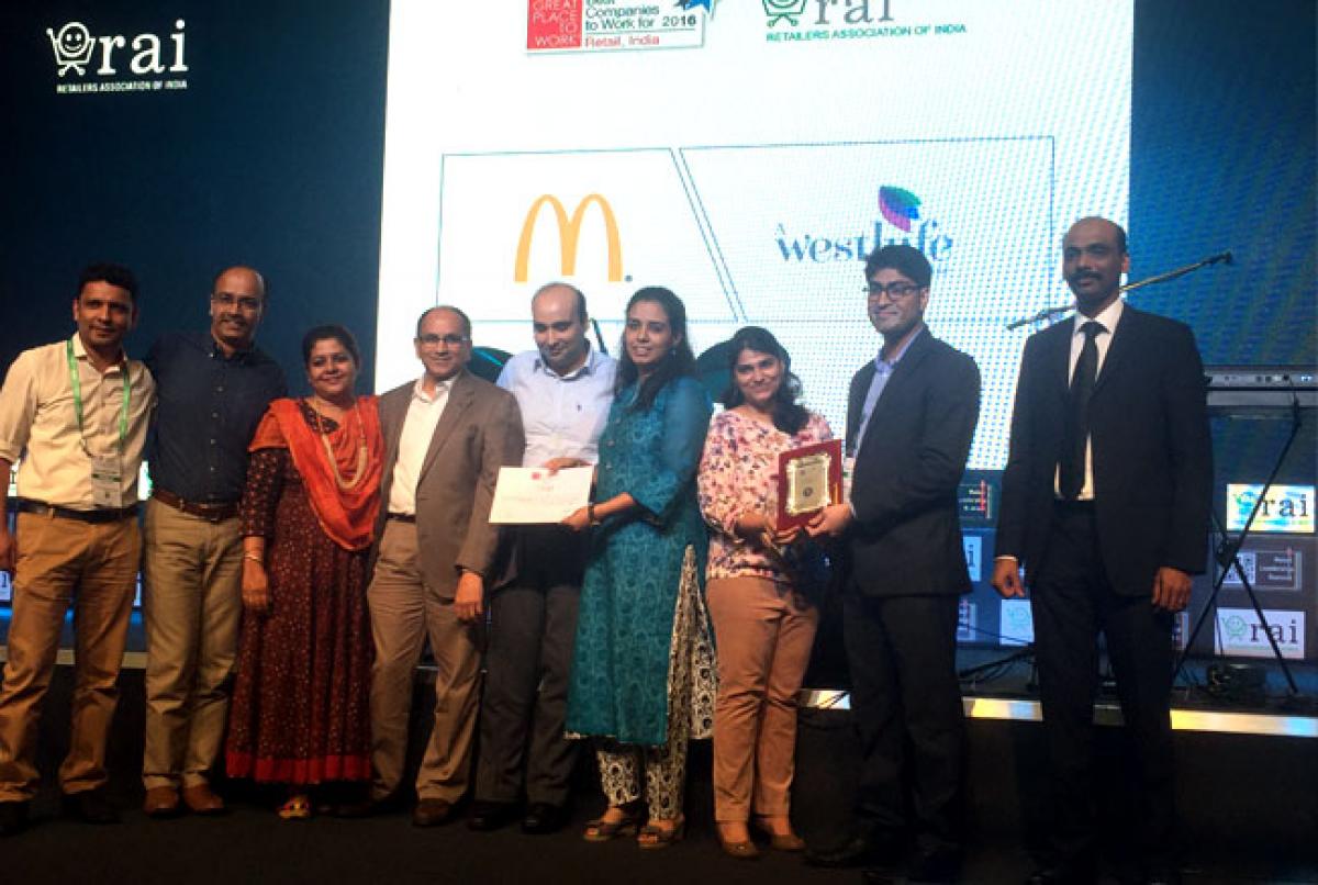 McDonald’s India® (West & South) ranked No. 1 Best Workplace in Retail in India 2016