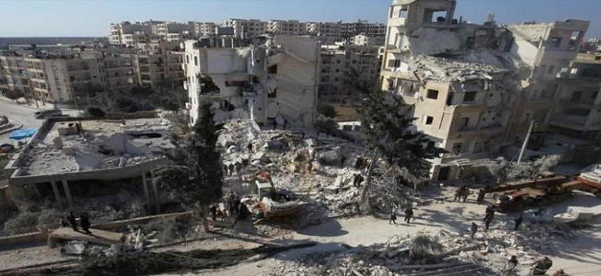 Air strikes hit Syrias rebel-held Idlib city, 15 dead - residents