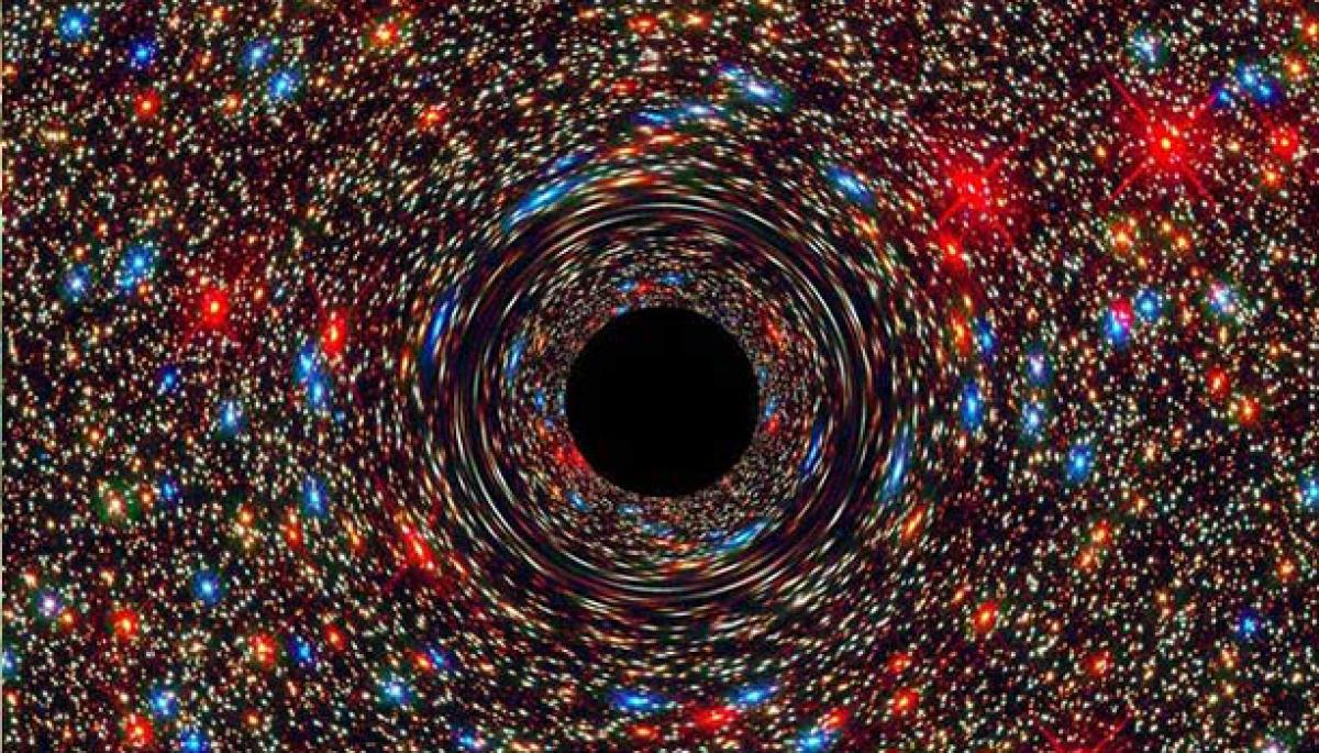 Giant black hole found in an unlikely place