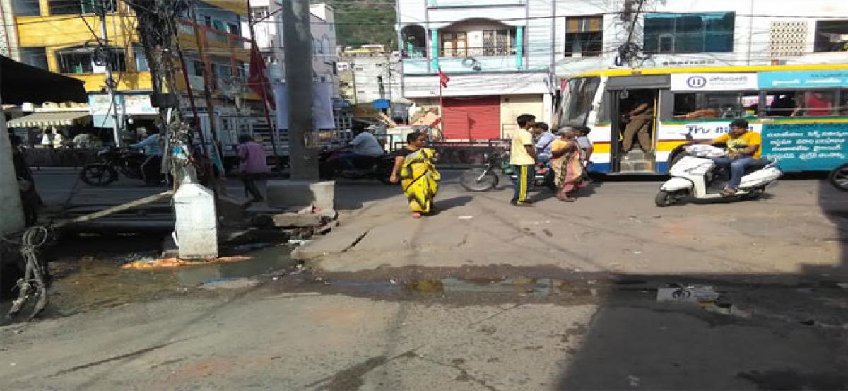 Underground drainage  works at a snail’s pace