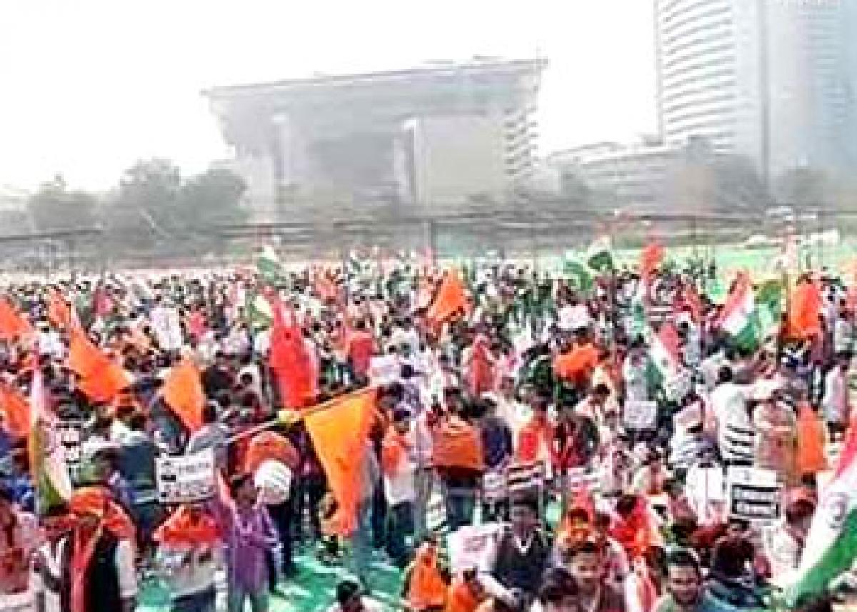 ABVP stages protest march over JNU row