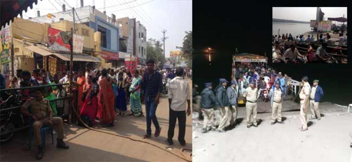 Heavy influx of devotees at Antarvedi temple