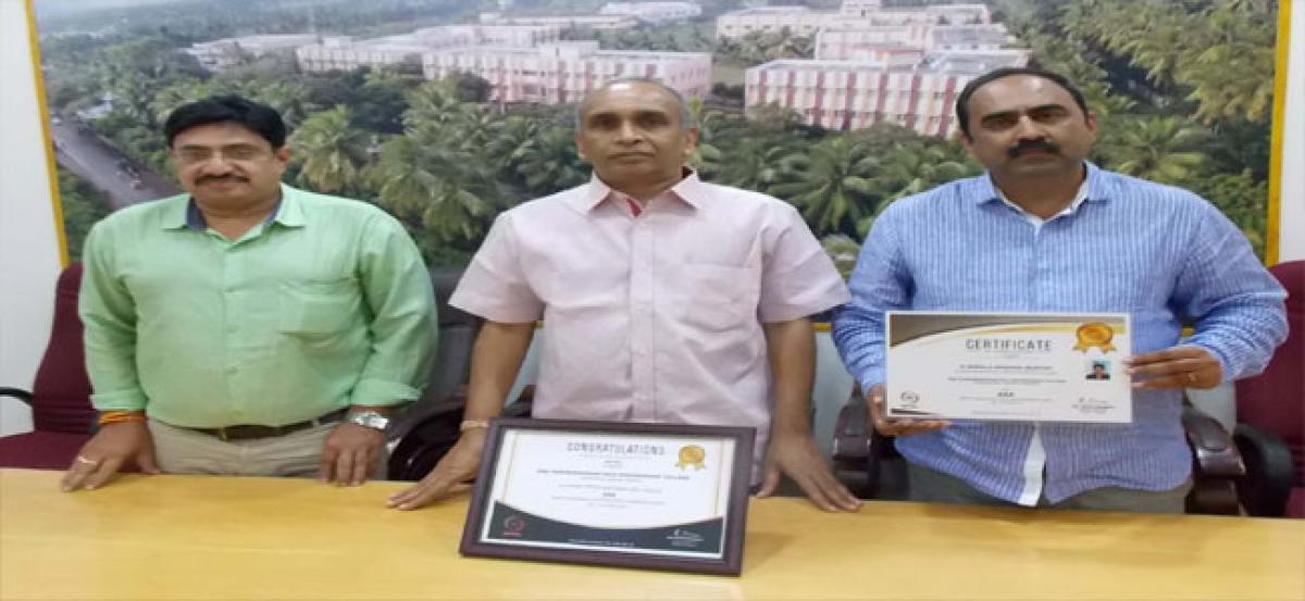 SRKR gets national rank for NPTEL programme