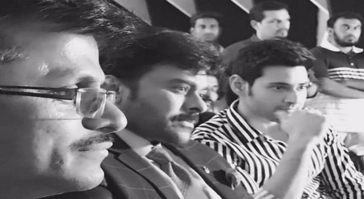 When Megastar dropped by the sets of Mahesh’s film