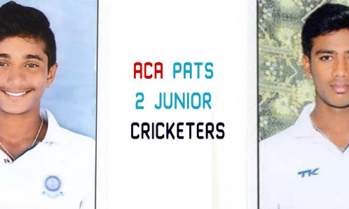 Andhra Cricket Association pats 2 junior cricketers