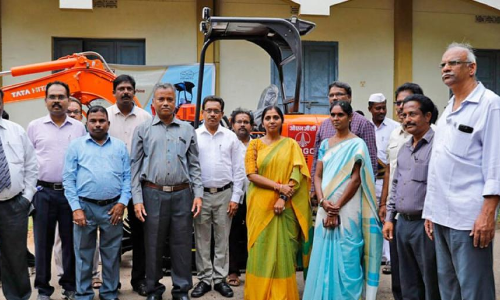 ONGC donates mini excavator to KMC in kakinada