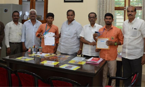 Sir CR Reddy college students score medals in swimming