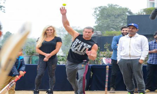 When Sehwag gave cricket lessons to wrestling stars