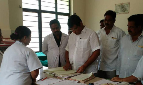 MLA Jalagam Venkat Rao visits local hospital