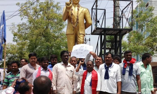 Dalit & social organisations take out protest rally in L B Nagar