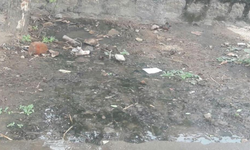 In Subhash Nagar overflowing drainages