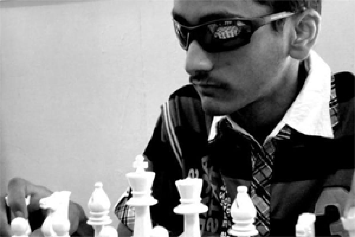 Blind Indian chess players in British filmmakers lens