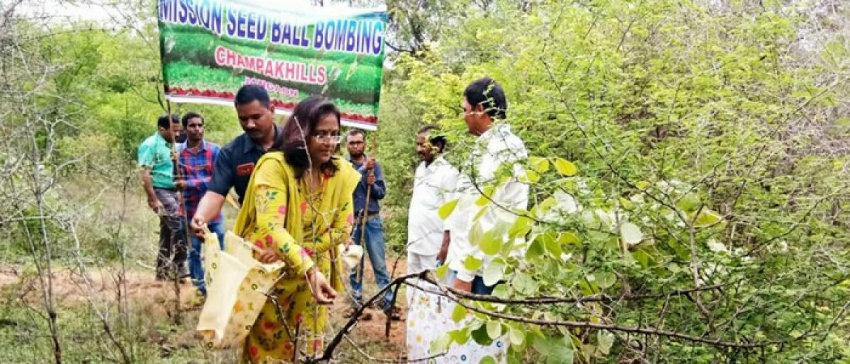 Collector launches Mission Seed Ball Bombing in Jangaon district