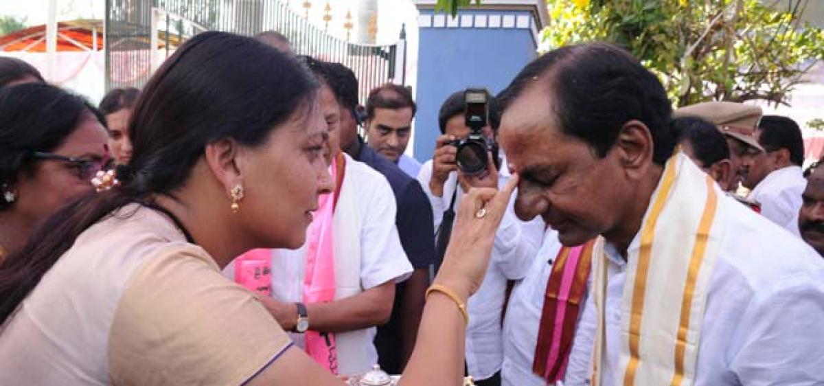 KCR livid over criticism on offerings to Gods