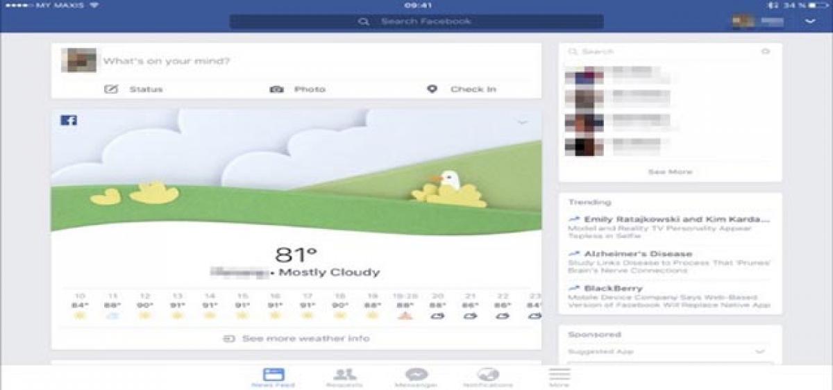 Facebook can be your new weatherman