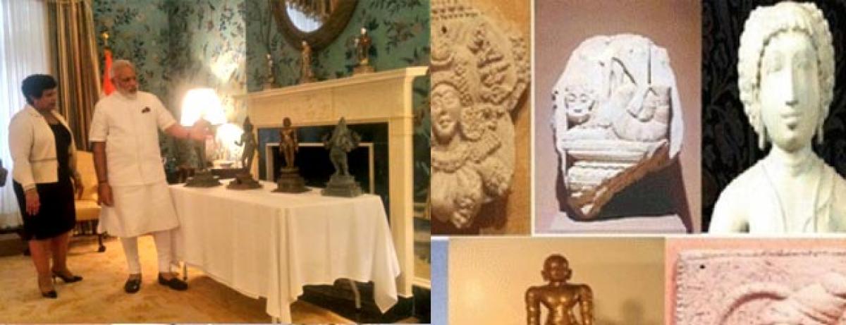 Modi returns to India with ancient artefacts worth $100 million