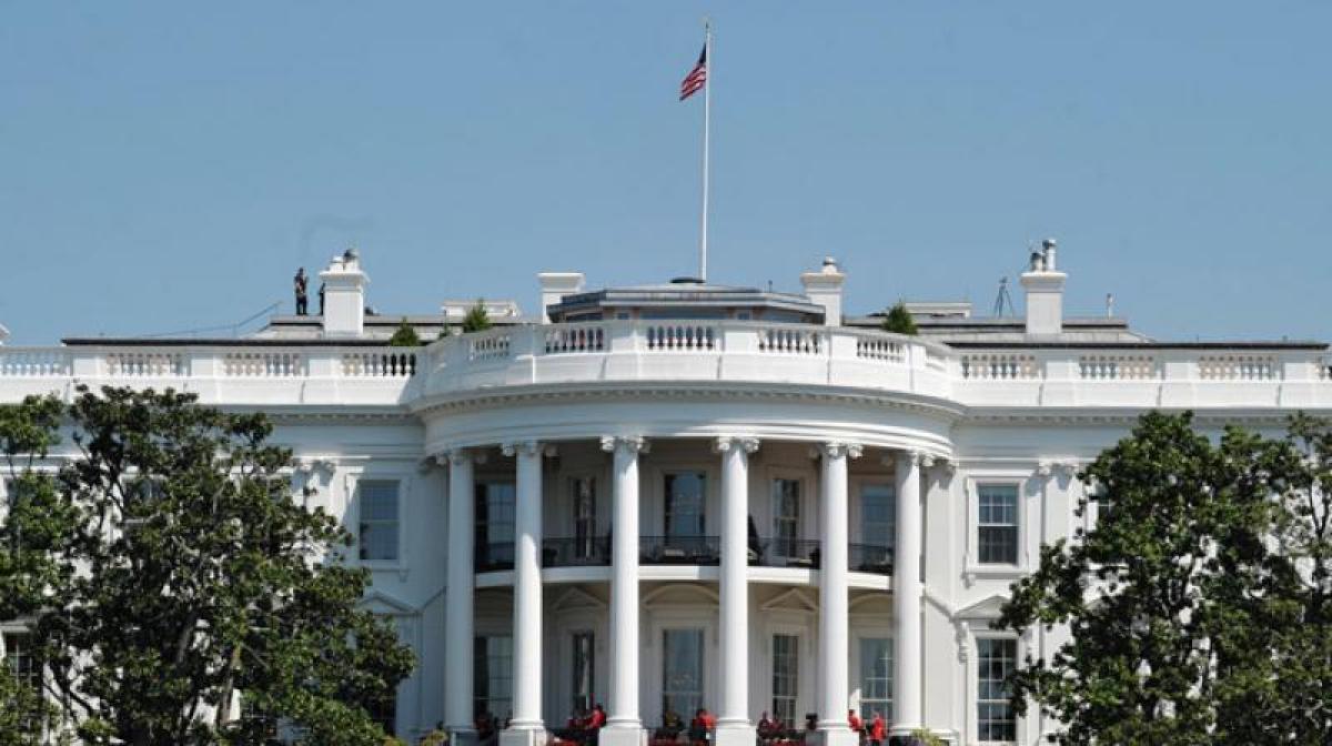 White House on alert after metal object hurled over fence