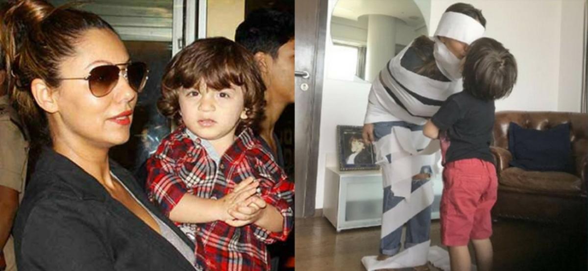 AbRam, Gauri Khans cute The Mummy moment