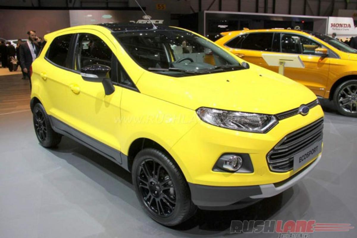 Made in India Ford EcoSport specifications at Geneva Motor Show 2016