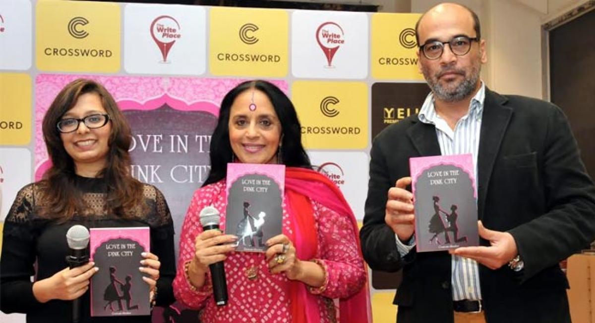 Ila Arun launches Gautami Shankars book ‘Love in the Pink City’ at Crossword Bookstores