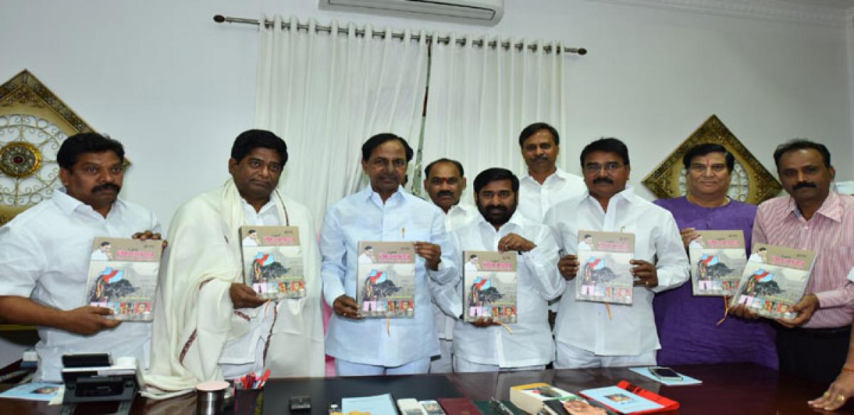 KCR releases book on Telangana movement