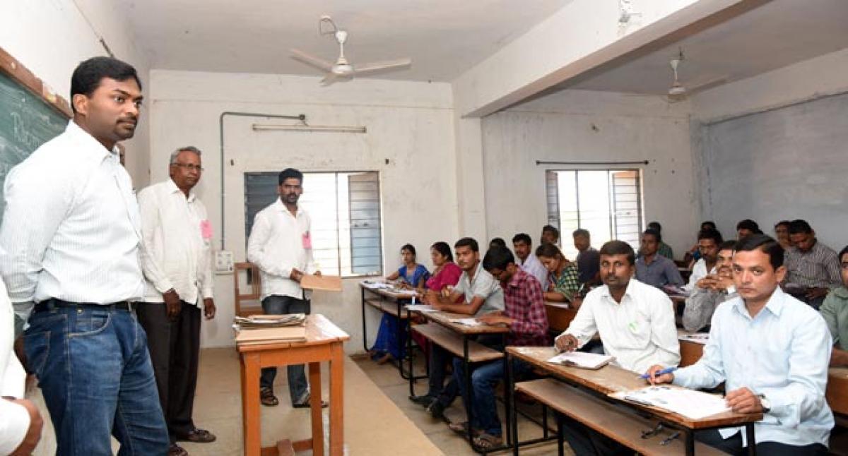 Photos: TET examinations under progress in Sangareddy Medak Telangana