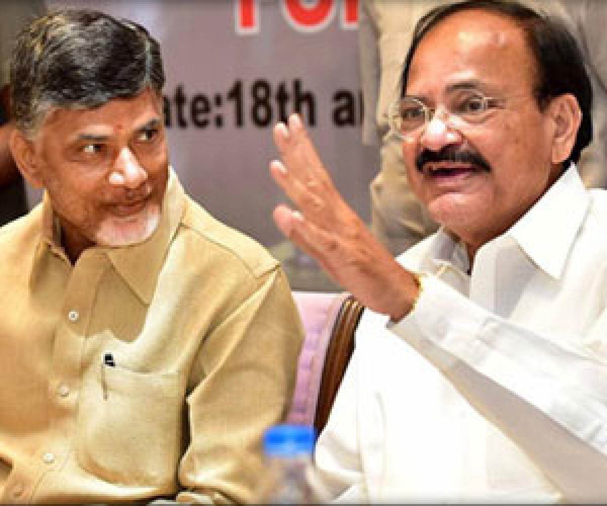 Chandrababu, Sidhu discuss urban scheme with Venkaiah in Delhi