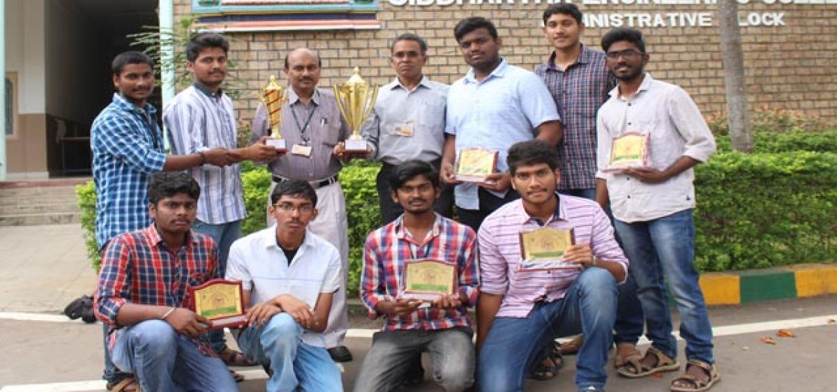 Hat-trick victory for VR Siddhartha Engg College
