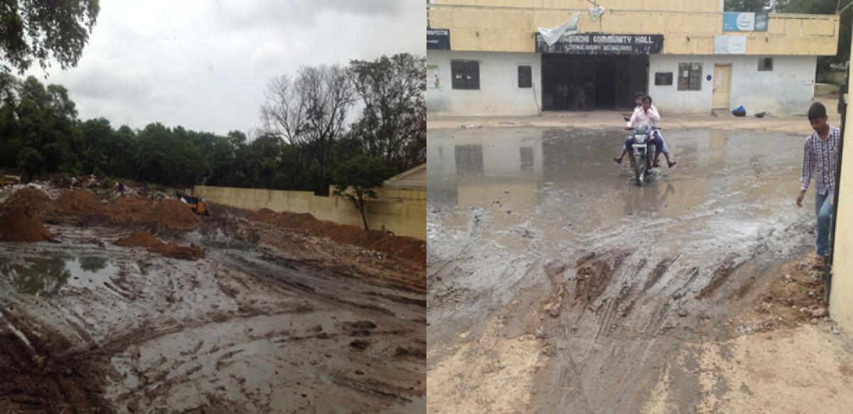 Heaps of garbage, drain water rattles lives