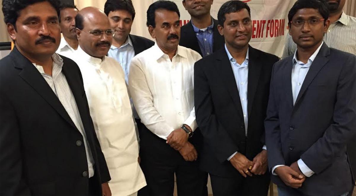 NRI wing of TITA accord red carpet welcome to Jupally Krishna Rao in Washington