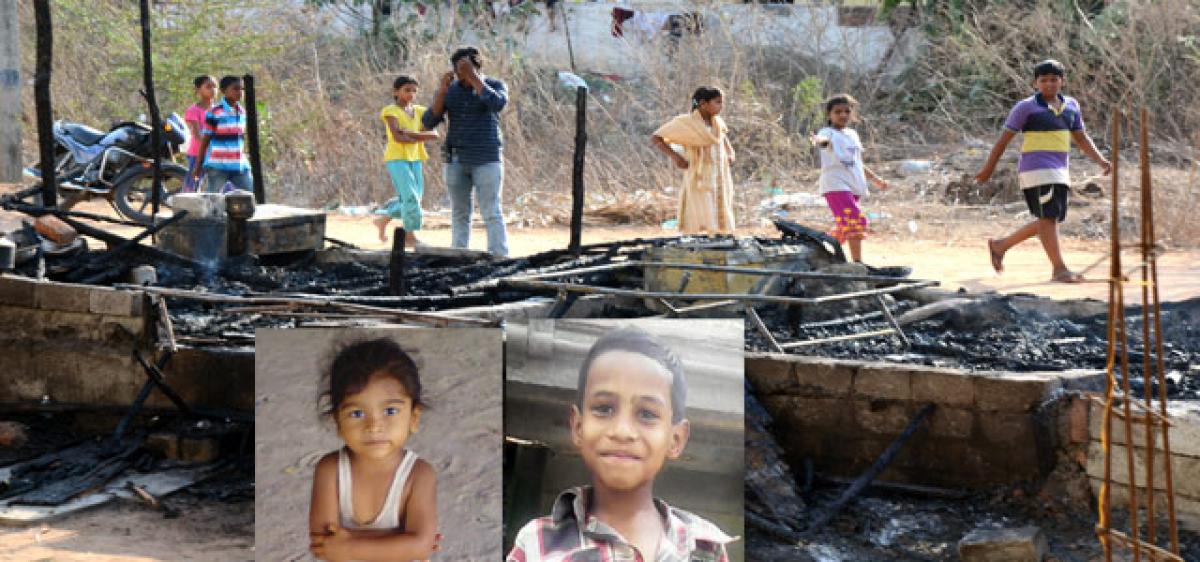 2 kids charred to death