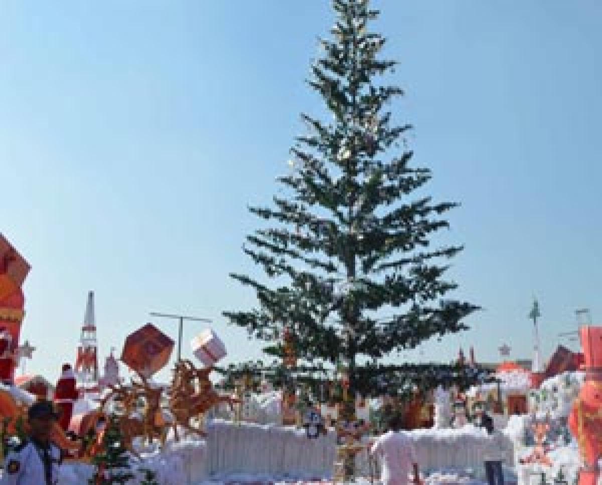 Hyderabad’s tallest  Xmas tree at Hitex