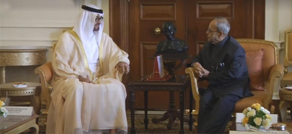 When president Pranab met Abu Dhabi Crown Prince