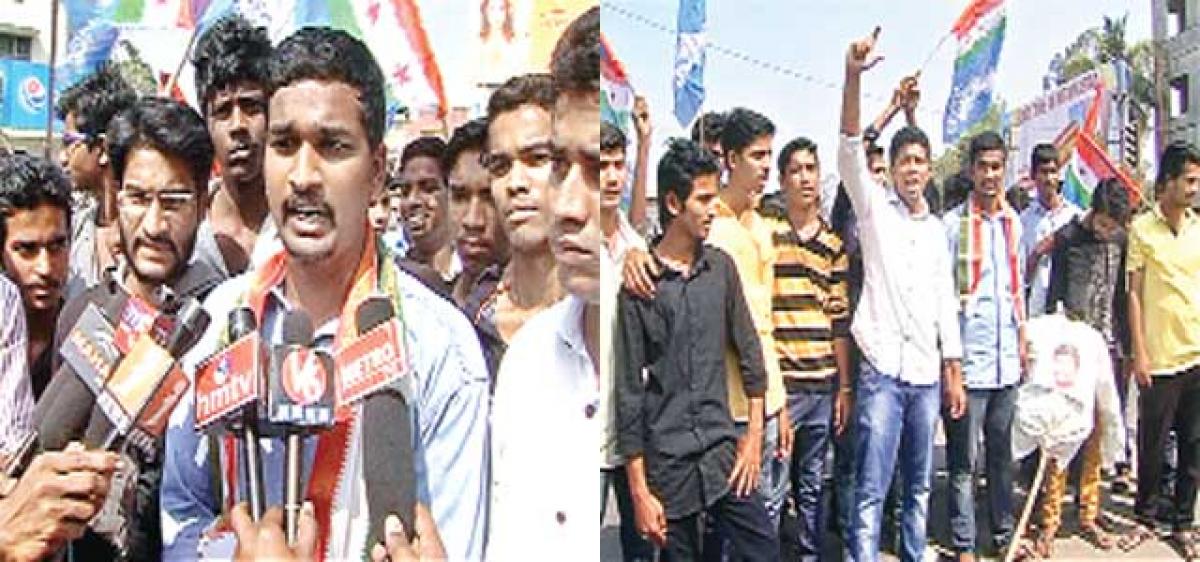 NSUI holds dharna against Suman’s remarks