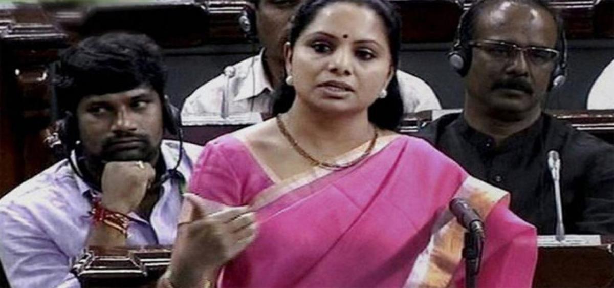 Kavitha raises scarcity of medicines issue in Lok Sabha