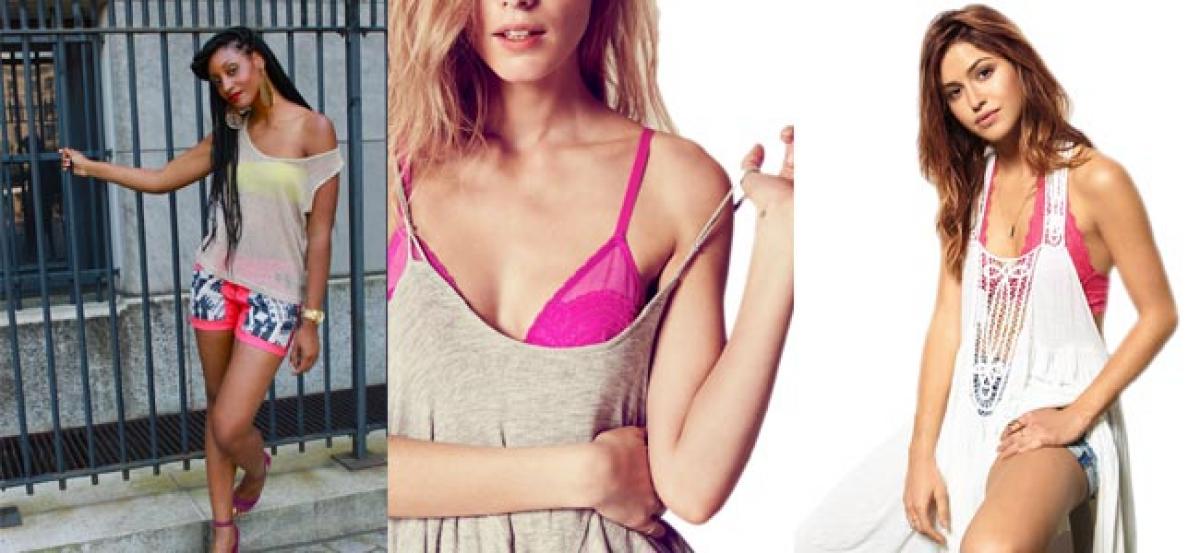 Flaunt your stylish lingerie with summer outfits