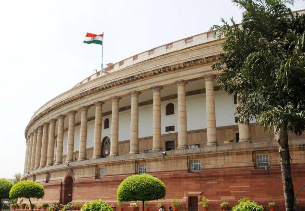 TDP MPs protest at Parliament demanding special status to AP