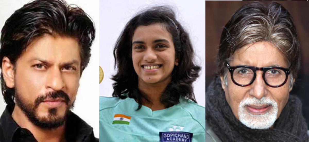 Bachchan, SRK thank PV Sindhu for making India proud